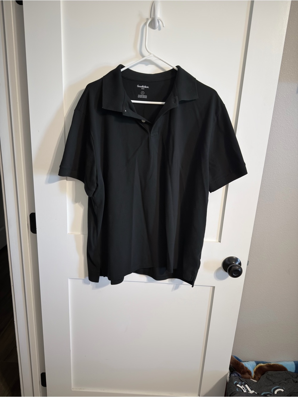 Goodfellow & Co Black Short-Sleeve Polo